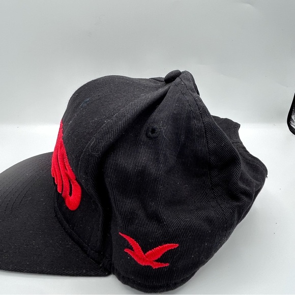 Black Snapback Hat with Red YMCMB Embroidery on front. - Picture 2 of 5